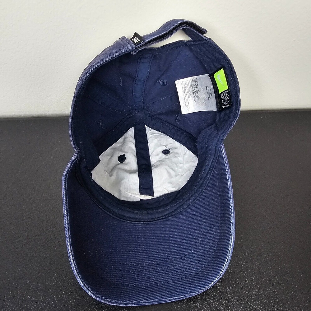 Nike Hat Cap Boys Strap Back Blue Swoosh Logo Casual Performance Sports Youth - Picture 8 of 9